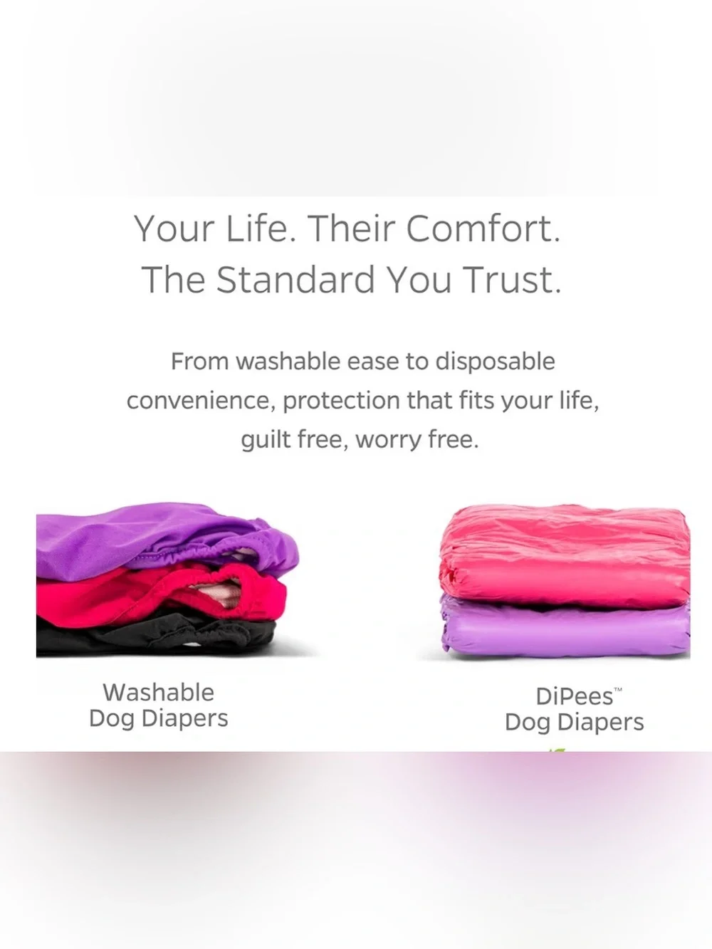 Pet Parents® Washable Dog Diapers 3-Pack + Extendrs® – Medium